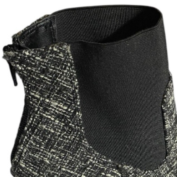 EUC DIBA Tweed Ankle Booties, Sz 8.5, Chunky Stacked heel, Dark Academia, Badie - Picture 2 of 11
